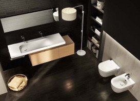 Раковина для ванної Hatria Grandangolo Т права 130х50 см кераміка білий глянцевий 00YXF501