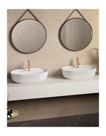 Раковина для ванної Hatria Happy Hour 12:00 MF S 55,7х38 см фаянс білий 00Y8AM01