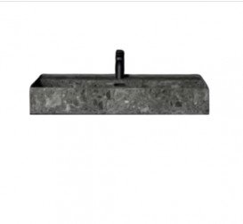 Раковина для ванної Hidra Faster Kiub 51х46 см санфаянс темно-сірий мармур KI50 99 ceppo di gre dark