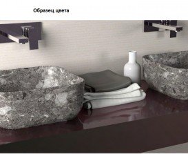 Раковина для ванної Hidra Gio Evolution 60,5х40 см санфаянс темно-сірий мармур G40E 99 ceppo di gre dark