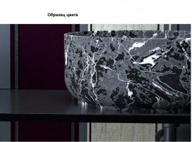 Раковина для ванной Hidra Gio Evolution 60,5х40 см черный матовый мрамор G40E 102 black matt marble