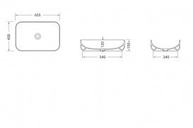 Раковина для ванної Hidra Gio Evolution 60,5х40 см білий/рожеве золото G40E 063 bianco/oro rosa