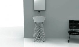 Раковина для ванної Hidra Wire накладна Ø43 см W1 санфаянс білий глянцевий W1 001 bianco lucido