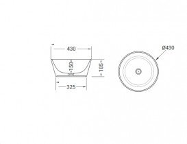 Раковина для ванної Hidra Wire накладна Ø43 см санфаянс рожевий матовий W1 097 rosa matt