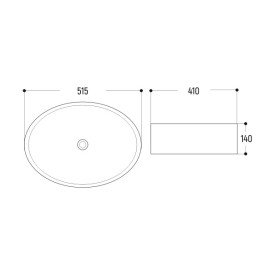 Раковина для ванной Insana Cruise 51,5х41 см керамика белый А0048555