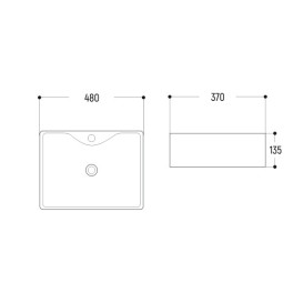 Раковина для ванной Insana Fiji 48х37 см керамика белый А0048551