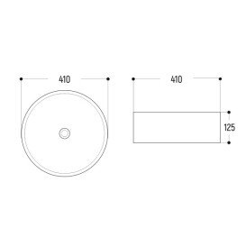 Раковина для ванної Insana Malta 41х41 см кераміка білий А0048554