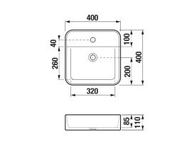 Раковина для ванной Jika Astra 40х40 см керамика белый H8183610001111