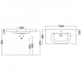 Раковина для ванної Kerama Marazzi Buongiorno 100х48 см кераміка білий BGI.wb.100