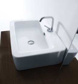 Раковина для ванной Kerasan Ego подвесная/накладная 60х43 см белая 324201