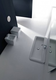 Раковина для ванной Kerasan Ego подвесная/накладная 90х43 см белая 325101