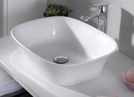 Раковина для ванної Kolpa San Blanche UB 75 литий мармур білий матовий на стільниці Kerrock 561500