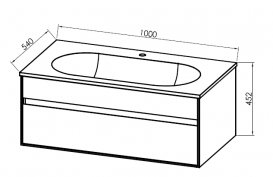 Раковина для ванної Kolpa San Donna UD 100 литий мармур білий 528920