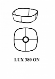 Раковина для ванної кімнати Kolpa San Lux 380 ON 38х12 см без отворів без переливу Kerrock білий 864110