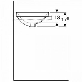 Раковина для ванной комнаты Geberit VariForm с отверстием перелива белый 500.701.01.2