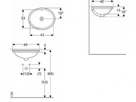 Раковина для ванної кімнати Geberit VariForm з отвором переливу овальна білий 500.749.01.2