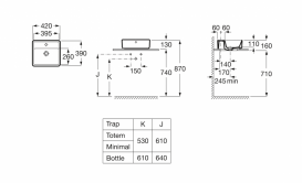 Раковина для ванної кімнати Roca Alter 42х39 см накладна кераміка білий A3270MM000