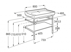 Консоль для раковины Roca Carmen 80 см латунь хром A851370425