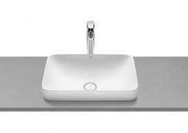Раковина для ванної кімнати Roca Inspira Square 55х37 см накладна кераміка білий A327534000