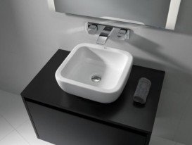 Раковина для ванної кімнати Roca Khroma 40х40 см накладна кераміка білий A327654000