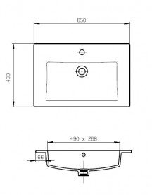 Раковина для ванної кімнати Roca Suit 65х43 см для установки на тумбу кераміка білий A325003000