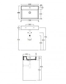 Раковина для ванной комнаты Simas Agile подвесная 610х460 мм санфаянс белый AG61