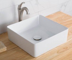 Раковина для ванной Kraus Viva 39,6х39,6 см керамика глянцевый белый KCV-202GWH