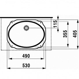Раковина для ванной Laufen Birova 53х40,5 см встраиваемая снизу белый H8111910000001