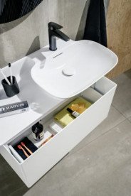 Раковина для ванної Laufen Ino 90х45 см з 1 отвором полиця зліва кераміка білий H8133010001041