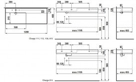 Раковина для ванної Laufen Kartell 120х46 см полиця праворуч з 2 отворами кераміка білий з покриттям LCC H8133324008151