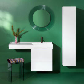 Раковина для ванної Laufen Kartell 120х46 см полиця зліва з 1 отвором кераміка білий матовий H8133337571111