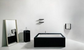 Раковина для ванной Laufen Kartell 37,5х43,5 см напольная с 1 отверстием керамика черный матовый H8113317161111