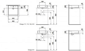 Раковина для ванної Laufen Kartell 46х46 см з 2 отворами без переливу шліфована кераміка матовий сірий H8183317598151