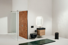 Раковина для ванної Laufen Kartell 60х46 см з 1 отвором під змішувач кераміка чорний глянсовий H8103330201041