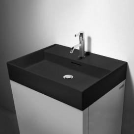 Раковина для ванної Laufen Kartell 60х46 см з 1 отвором під змішувач кераміка чорний матовий H8103337161041