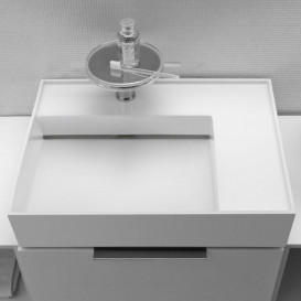 Раковина для ванної Laufen Kartell 60х46 см із прихованим зливом без отвору кераміка білий H8103340001121