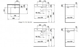 Раковина для ванной Laufen Kartell 60х46 см со скрытым сливом с 3 отверстиями керамика белый матовый H8103357571581
