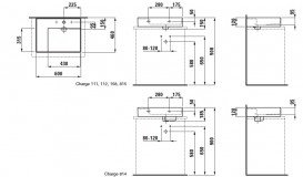 Раковина для ванной Laufen Kartell 60х46 см с 2 отверстиями полка слева шлифованная керамика белый с покрытием LCC H8183354008151
