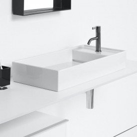 Раковина для ванной Laufen Kartell 75х35 см c 1 отверстием под смеситель керамика белый матовый H8123327571111