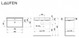Раковина для ванной Laufen Kartell 80х46 см с 3 отверстиями под смеситель керамика белый H8103360001081