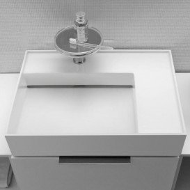 Раковина для ванної Laufen Kartell 90х46 см полиця праворуч з 1 отвором кераміка білий H8103380001111