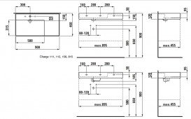 Раковина для ванной Laufen Kartell 90х46 см полка справа без отверстий под смеситель керамика белый с покрытием LCC H8103384001121