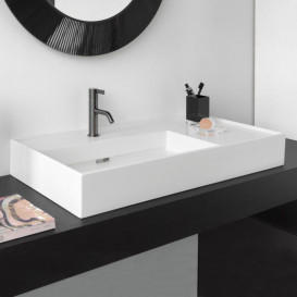 Раковина для ванной Laufen Kartell 90х46 см полка справа без отверстий под смеситель керамика белый матовый H8103387571121