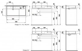 Раковина для ванной Laufen Kartell 90х46 см без отверстий полка справа шлифованная керамика черный матовый H8183387161121