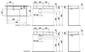 Раковина для ванної Laufen Kartell 90х46 см з 2 отворами полиця праворуч шліфована кераміка білий з покриттям LCC H8183384008151