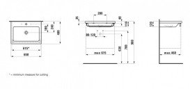 Раковина для ванной Laufen Living 65х48 см без отверстий без перелива керамика белый H8164310001121