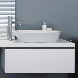 Раковина для ванної Laufen Palomba Collection 60х40 см без отворів без переливу кераміка білий з покриттям LCC H8168034001121