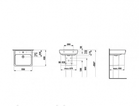 Раковина для ванної Laufen Pro A підвісна 55 см білий H8179514001041