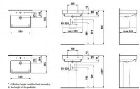 Раковина для ванної Laufen Pro S 55х46,5 см без отворів без переливу кераміка білий з покриттям LCC H8109624001421