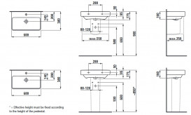 Раковина для ванной Laufen Pro S 60х38 см без отверстий без перелива керамика белый H8189590001421
